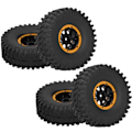Pikkukuva 8 / 8: 4kpl RC Racing -renkaita, puhallettava kauko-ohjattava malli kiipeilyauto SCX10 TRX4 1.9inOrange