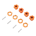 Miniatyrbilde 8 av 8: 4 stk 17 mm hex hjulnavadapter aluminiumlegering Orange hexdrevet navadapter for ZD Racing 9116 08427 1/8 RC bil