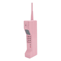 Miniatyrbild 7 av 8: Tegelsten Mobiltelefon Modell Vintage Mobiltelefon Rekvisita Gammaldags Simulering Fotografiska Rekvisita Stiliserade Ornament Rosa