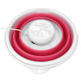 Miniatyrbillede 5 af 8: 5L Foldbar Vaskemaskine Ultralyd Vibration Frem og Tilbage USB Foldbar Bakke til Hjem Rosa