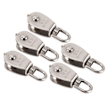 Miniatyrbillede 4 af 8: 5 stk. enkel remskive ruller rustfrit stål 1500 kg leje med tykkelse 15 mm/0,6 tommer Robust hardware