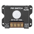 Miniatyrbild 1 av 8: PIR-omkopplare rörelsesensor LED Mänsklig infraröd avkänningskontroll för ljusremsa utomhus DC12‑24V 30A