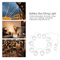 Miniatyrbilde 7 av 8: LED-hjerteformet batteridrevet lyslenke Fairy Light Dekor for utendørs- og innendørsfestdekorasjon