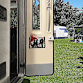 Miniatyrbillede 3 af 4: Bil Opbevaringsnet 3 Pak - Høj Elasticitet 36 x 18cm til Bagage, Magasiner - Varevogn Caravan Autocamper Lastbil T4 T5 T6