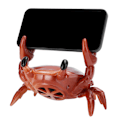 Pikkukuva 7 / 8: 2-in-1-mobiilipuhelinteline Bluetooth-kaiutin Ravun muotoinen teline 360 asteen surround-kaiutin (punainen)