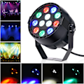 Miniatyrbillede 1 af 7: LED Par-lys, EBTOOLS 12 LED-scenlys med RGBW-farve, DMX, Strobe og lydaktivt tilstand