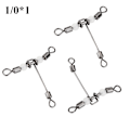 Miniatyrbilde 6 av 8: 10 stk sett Holdbar T-form Crossline Fiske Swivels Koblinger Tilbehør (1/0*1)
