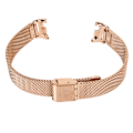 Miniatyrbild 5 av 8: Justerbart klockarmband som andas vikbart spänne Quick Release i rostfritt stål klockband för Mi Band 8 Rose Gold