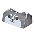 Miniatyrbillede 7 af 8: Tegneserie Vævæskeskrin Læder Fint Sød Hund Form V-formet Åbningsknap Design Væv Papir Æske Holder Husky