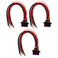 Pikkukuva 1 / 8: 3 kpl 16-nastainen OBD2-naarasovittimet 30 cm J1962 OBDII Auto Adapter Plug Diagnostiikka jatkokaapeli