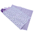 Miniatyrbillede 6 af 8: 7 stk 50x50 cm Lilla blomstrede bomuldsstof til håndværk Scrapbooking Quilting Kit