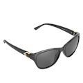 Miniatyrbillede 3 af 8: A572 Metal Klassisk Stilfuld Dame UV-beskyttelse Udendørs Kørsel Polariserende Solbriller med Solbrille Lynlås Sort