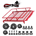 Pikkukuva 5 / 8: Metallinen kattoteline LED-valoilla Sopii MN 1/12 RC Crawler MN90 / MN90KRed