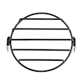 Miniatyrbilde 1 av 8: 6,5 tommers motorsykkel sidemontert frontlyskåpe rund grilldeksel maske for cruiser chopper cafe racer #1