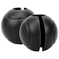 Miniatyrbillede 6 af 8: 2 stk. Vægtstanggreb Runde Tykke Silikon Håndvægtsadapter Kugler Vægtstanggreb Hånd Wrap Ball Sort