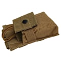 Miniatyrbillede 8 af 8: Multifunktionel Molle Radioholder Holster Walkie Talkie Taske Pose til To-vejs Radio (Tan)