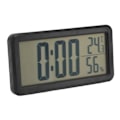 Miniatyrbild 6 av 8: Digital väckarklocka Bärbar Svart Temperatur Luftfuktighet Väggmonterad LCD Digital elektronisk klocka för skrivbord i sovsal