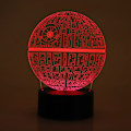 Miniatyrbillede 6 af 8: Natlampe ABS-fod Planetmønsterlampe Touch Switch (sort uden fjernbetjening)