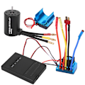 Miniatyrbilde 8 av 8: 3650 Motor 3100Kv Brushless ESC Kjølefinne Programmeringskortsett for 1/10 RC-bil (60A)