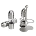 Miniatyrbillede 6 af 8: Krydderflaske i rustfrit stål Multifunktionel fødevarekvalitet genopfyldbar rustfri salt- og peberbeholder Sæt Krydderflaske X 2, kværn X 1