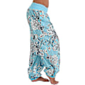 Miniatyrbillede 2 af 3: Dame Oversize Harem Bukser med Print i Lyseblå 3XL