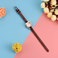 Miniatyrbillede 5 af 7: Moderigtigt kvinde armbåndsur i kvarts analogt PU-armbåndsur (brun)