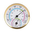 Miniatyrbild 1 av 8: Minipekare Typ Termometer Hygrometer Inomhustemperatur Luftfuktighetsmätare Monitormätare TH103C Guld Skal Färg Framsida