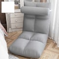 Miniatyrbillede 6 af 8: Gulvstol med ryglæn Foldbar Sofa Stol Sleeper Bed Sofa Lænestol Gulv Gaming Stol Meditationsstol til voksne Grå