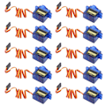 Miniatyrbillede 3 af 8: 10 stk servomotor med fast vinge Flyvemodel Fjernbetjening DIY Server Driver Modul SG90