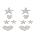 Miniatyrbillede 2 af 7: 10 stk. Stjerneformede Rhinestone Applikationer Selvklæbende DIY Hjerte Stryge-på-mærker Sy-på-mærker til Hatte Tasker Jakker