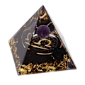 Miniatyrbild 6 av 8: 5 cm orgonitpyramid för positiv energiläkning Kristallpyramidmeditation Orgonitpyramider Chakra Zodiac Energy Generator Vågen