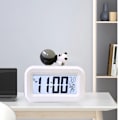 Miniatyrbild 6 av 8: Elektronisk klocka Söt tecknad LED-skärm Desktop Elektroniskt larm Data Tidskalender Temperaturklocka Spaceman