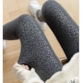 Pikkukuva 3 / 5: Naisten lämpimät fleece-legginsit talvelle, musta, koko M-L, pehmeät lämpöalushousut slim fit