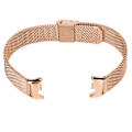 Miniatyrbild 6 av 8: Justerbart klockarmband som andas vikbart spänne Quick Release i rostfritt stål klockband för Mi Band 8 Rose Gold