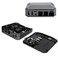 Miniatyrbilde 7 av 8: Kasse for Raspberry Pi 4B i aluminiumlegering med kjøleskall, metallboks, innebygd vifte og beskyttende kabinett