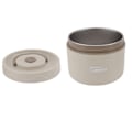Miniatyrbilde 6 av 8: 550 ml Isolerte Bento Lunchboks i Rustfritt Stål, Stabelbar 2-etasjes Rund Bento Lunchboks i Rustfritt Stål, Lekkasikkert Matbeholder, Mikrobølgeovnvennlig, Kremblank
