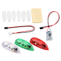 Miniatyrbillede 2 af 8: 3 stk/sæt Drone Flash LED trådløst lys til RC Fix Wing Flyvemaskine Helikopter