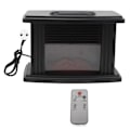 Miniatyrbillede 1 af 8: Rumsovn i åben pejs-stil 1000W LED-skærm Hurtig opvarmning Bærbar til skrivebord i soveværelset i hjemmet (EU-stik 220V)