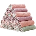 Pikkukuva 1 / 8: 2/5/10/20 kpl Satunnainen väri Coral Fleece Imuva pyyhe Puhdas liina Käsipyyhe Kuivaa tarttumaton öljynpoistopyyhe