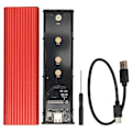 Miniatyrbild 1 av 8: M.2 SSD Enclosure Adapter Verktyg Gratis installation USB C 3.1 NGFF Protocol Red Mobil Extern dator SSD