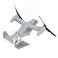 Miniatyrbild 2 av 8: 1:72 Tilt Rotor Flygplansmodell Hemlegering Simulerad Diecast Flygplansmodell Dekorationssamling