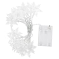 Miniatyrbillede 3 af 8: 3 meter snefnugformede lyskæder LED julelys til hjemmet gardin fest Ferie dekoration Hvid lys