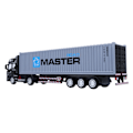 Miniatyrbillede 5 af 8: 1:48 Legering Container Truck Model Legetøj Højsimulering Børnebil Legetøj Køretøjer Grå Container Truck Model