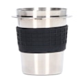 Miniatyrbilde 3 av 8: 58 mm kaffedoseringskopp i rustfritt stål Kaffemaskin håndtak Mottaks pulverkopp med silikonring Farge i rustfritt stål