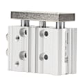 Miniatyrbillede 2 af 8: 3 stang 3 aksel luftcylinder højstyrke stempelstang Magnetisk positionering pneumatisk cylinder