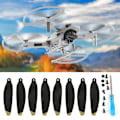 Pikkukuva 5 / 8: 4 kpl potkurin suojaa 2 paria 4726F musta potkuri Sopii MAVIC MINI Drone (Gold Edge)