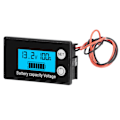 Miniatyrbillede 5 af 8: JX-6133 LCD DC-spændingsmåler Vandafvisende Batterikapacitetstester Spændingsmonitor DC8-100VBlå