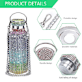 Miniatyrbillede 3 af 5: Diamanter Bling Crossbody Rhinestone Vandflaske - 750ML Rosenguld