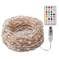 Miniatyrbild 3 av 8: 12M Fairy String Lights Fjärrkontroll RGB-färger 100 LED-lampor Koppartråd Lampor Inomhus utomhusdekoration för julbröllop nyårsfest
