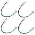 Miniatyrbillede 3 af 8: 4 sæt fortrådsede runde LED-lys Mini Common Anode 2 Farveindikatorlamper 10 mm 110220V (rød og grøn)